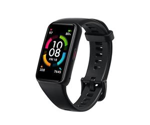 HONOR Band 6 - Pantalla AMOLED a Color 1,47", 10 Modos Deportivos, monitorización frecuencia cardíaca, oxígeno en Sangre y sueño, Carga rápida, Negra (Meteorite Black)