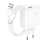 Honor Cargador de red Supercharge de 66 W con cable USB-A a USB-C, Blanco