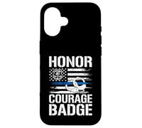 Honor Courage Badge Police Carcasa para iPhone 16