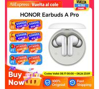 HONOR Earbuds A Pro, Controlador Grande de 12.4 mm, Cancelación Activa de Ruido de 49 dB, 42 Horas de Duración de la Batería, Bluetooth 5.3, IP54 BLANCO
