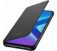 Honor Funda Honor 8X con solapa de microfibra, Negro