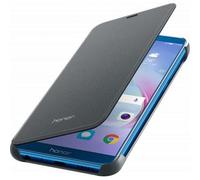 Honor Funda para Honor 9 Lite con solapa de microfibra, Negro