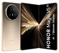 HONOR Magic V5 5G con IA Teléfono plegable,sin tarjeta SIM,pantalla plegable de 8,8 mm,batería de 5690 mAh, 16GB+512GB,procesador Snapdragon®8Elite,pantalla Eye Comfort,doble SIM,Android 15,dorado