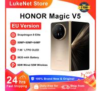 HONOR Magic V5 Versión Global Original Snapdragon 8 Elite Smartphone 5G Pantalla OLED Dual HDR 5820mAh 7.95" 66W SuperCharge Ivory White