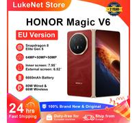 HONOR Magic V6 Versión EU, Teléfono Inteligente 5G, Snapdragon 8 Elite Gen5, Batería de 6660 mAh, Supercarga de 80 W, MagicOS 10, Pantalla OLED de 7.95 Pulgadas, IP69 Red