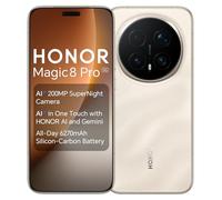 HONOR Magic8 Pro 5G - Teléfono móvil, cámara súper nocturna AI de 200 MP, cámara selfie de 50 MP AI, batería de 6270 mAh para todo el día, 12 GB de RAM 512 GB, IP68, IP69 e IP69K resistente al agua y