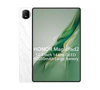 HONOR MagicPad2, 12.3 Pulgadas AI Tablet, 10050mAh Batería Grande,12GB+256GB Almacenamiento, 144Hz OLED 3K Eye Comfort Display, Snapdragon 8s Gen 3, 8 Altavoces, Android 14, Blanco