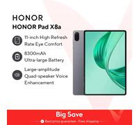 HONOR Pad X8a Tablet WIFI versión Global 4GB 128GB 11 pulgadas 90 Hz pantalla 8300 mAhBatería Snapdragon 680 Android 14 WiFi Tablet 4GB 128GB Gray