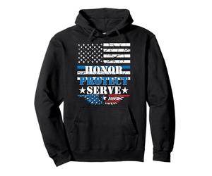 Honor Protect Serve Police Pride Apoyo a Las Fuerzas del Orden Sudadera con Capucha