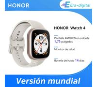 HONOR-reloj inteligente Watch 4 versión Global, dispositivo con Monitor de oxígeno en sangre, BT5.2, GPS, Bluetooth 5,2, hasta 14 días de batería 32MB+4GB Black Standard
