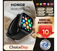 HONOR-reloj inteligente Watch 5, dispositivo con seguimiento GPS, Pantalla AMOLED de 1,85 pulgadas, Black