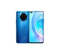 HONOR Smartphone Desbloqueado 50 Lite, teléfono móvil de 128 GB, 6 GB de RAM, SIM Dual, cámara cuádruple de 64 MP, Pantalla de 6.66 Pulgadas, Supercharge 66W, Snapdragon SDM662, NFC, Color Azul
