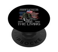 Honor The Fallen Thank The Living Bandera Americana Vintage PopSockets PopGrip Adhesivo