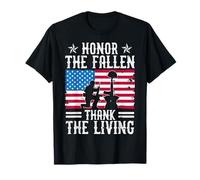 Honor The Fallen Thank The Living Memorial Day - Bandera para Veteranos Camiseta