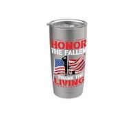 Honor The Fallen Veteran Theme Military Support Patriotic Vaso térmico de acero inoxidable de doble pared