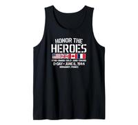 Honor The Heroes D-Day 6 de Junio de 1944 Estados Unidos Reino Unido Canadá Francia Camiseta sin Mangas