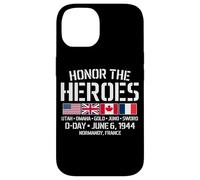 Honor The Heroes D-Day 6 de Junio de 1944 Estados Unidos Reino Unido Canadá Francia Carcasa para iPhone 14
