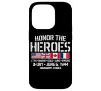 Honor The Heroes D-Day 6 de Junio de 1944 Estados Unidos Reino Unido Canadá Francia Carcasa para iPhone 14 Pro