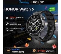 HONOR Watch 6, Batería de Ultra Larga Duración de 35 Días, Modo Profesional de Bádminton, Modo Profesional de Fútbol, Más de 120 Modos Deportivos, 5ATM e IP69 Negro Sombra