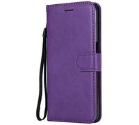 Honor X6B - Funda de piel sintética a prueba de golpes con absorción de golpes, con soporte magnético, tarjetero, funda protectora para Honor X6B, color morado