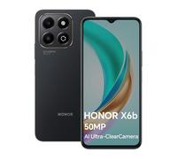 HONOR X6b Smartphone 4GB 128GB, 5200mAh Batería, 50MP Cámara, 6.56" 90Hz TFTLCD, Android 14, Dual Sim, NFC, Negro