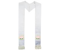Honorable estola de satén para sacerdotes, ministros, servicios religiosos, bufanda, chal para mayor comodidad y durabilidad, chal de uso prolongado, blanco, Talla única