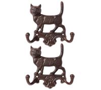 HonorHut 2 ganchos de pared con tornillos para abrigos, sombreros, toallas y llaves