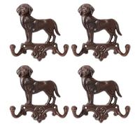 HonorHut 4 ganchos de metal retro para colgar ropa, bonitos ganchos de rosca Gog, bonitos llaveros de animales para la entrada