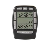 HonorMeet Digital Temporizador Triple de Cocina, Cuenta Regresiva y Cuenta Ascendente, recordatorio de zumbador Fuerte, batería reemplazable para Hornear, cocinar, Barbacoa, Gimnasio (Black)