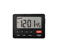 HonorMeet Temporizador de Mesa Digital,Cuenta atrás/Arriba de 4 Eventos, Pantalla de Reloj, recordatorio de zumbador para niños y Adultos de Lectura en el Gimnasio, Camping, Cocina, horneado. (Black)