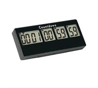 HonorMeet Temporizador Digital de Cuenta atrás,10 dígitos LED Grande de Cuenta atrás y Cuenta Arriba Calendario Reloj,Diseño para Jubilación Boda Navidad Graduación(Negro)