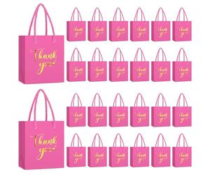 Honoson 30 mini bolsas de regalo con asa de 4 x 2.75 x 4.5 pulgadas, pequeñas bolsas de papel de agradecimiento, bolsa de regalo de boda, baby shower, cumpleaños, graduación, fiesta de Acción de