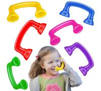 Honoson 6 teléfonos de lectura de susurros para el aula, teléfonos de lectura, retroalimentación auditiva, imprescindible para el aula, teléfono de oído, sonido, terapia del habla de colores
