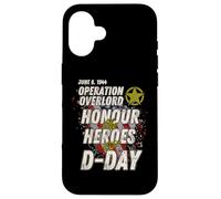 Honour Heroes of D-Day landings diseño de celebración Carcasa para iPhone 16