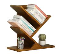 Honpen de madera, estantería esquinera, estantería de pie de madera para CD/películas/libros, este estudio se utiliza para sala de estar, dormitorio, oficina en casa (color: marrón, tamaño: 6 niveles)
