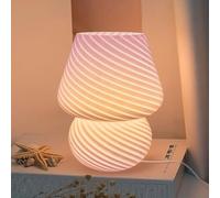 HONPHIER Lámparas de Mesa Seta Vaso Lámpara de Noche Luces Nocturnas Regulables Lámpara de Escritorio con Control Remoto Luz Decorativa para Dormitorio, Sala de Estar, Cafetería (Rosa)