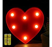 HONPHIER® Letras luminosas alfabeto luminoso lámpara LED letra, luces de letra, decoración, operador a pilas para recepciones, fiestas, bodas, casa, bar, decoración (corazón)