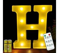 HONPHIER® Luces de letras con mando a distancia y alfabeto, lámpara LED para cartas, iluminada, letras, luces nocturnas, decoración para cumpleaños, fiestas, bodas