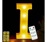 HONPHIER® Luces de letras con mando a distancia y alfabeto, lámpara LED para cartas, iluminada, letras, luces nocturnas, decoración para cumpleaños, fiestas, bodas