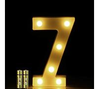 HONPHIER® Números LED Letras Luminosas Decorativas DecoracióN Luminosa Hogar Lámpara LED con número 0 a 9 para decoración de Fiestas de cumpleaños o Bodas (7)