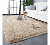 HONQGAO Alfombra Dormitorio Matrimonio 250 x 360 cm Pelo Largo Alfombras de Habitacion Modernas Mullida, Suave, Moderna y Lisa Adecuado para Salón Dormitorio, Camello