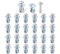HonQiShiMY 48 Pcs M6x25 Pasadores Huecos de Metal, Tacos de Metal para Cavidades, Tacos Anclajes Metálicos para Cavidades de Metals, Tornillos de Pétalos, Tacoss de Expansión para Placas de Yeso