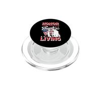 Honra a los caídos, agradece a los Vivos Funny Veterans Day Patriot PopSockets PopGrip para MagSafe