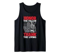 Honra a los Veteranos caídos Apoyo Militar temático Camiseta sin Mangas