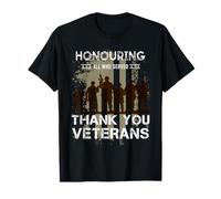 Honrando a Todos los Que sirvieron Gracias Veteranos Camiseta