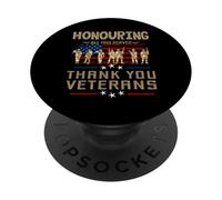 Honrando a Todos los Que sirvieron Gracias Veteranos PopSockets PopGrip Adhesivo