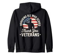 Honrando a Todos los Veteranos estadounidenses Sudadera con Capucha