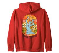 Honrarte a ti Mismo - Arte de la Paz de la Flor del Sol Vintage de los años Sudadera con Capucha