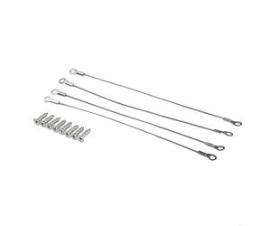 Honseadek 4 cables de sujeción de puerta de armario de acero inoxidable 304 con revestimiento de nailon, cuerda ajustable, limitador de bisagra para puertas de apertura demasiado lejos, duradero