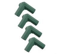 Honseadek 4 soportes de plástico para plantas de jardín de 3 vías para tubo Clim, soporte de marco de invernadero, conectores de 16 mm, cruz en ángulo recto, juntas de 4 vías para T (ángulo recto de 3